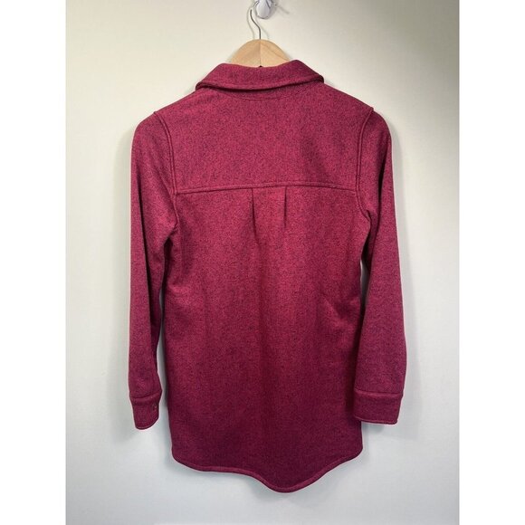 Soft Surroundings Willow Shirt Jacket XS Red Maroon Snap Shacket Aztec Southwest - Picture 7 of 10